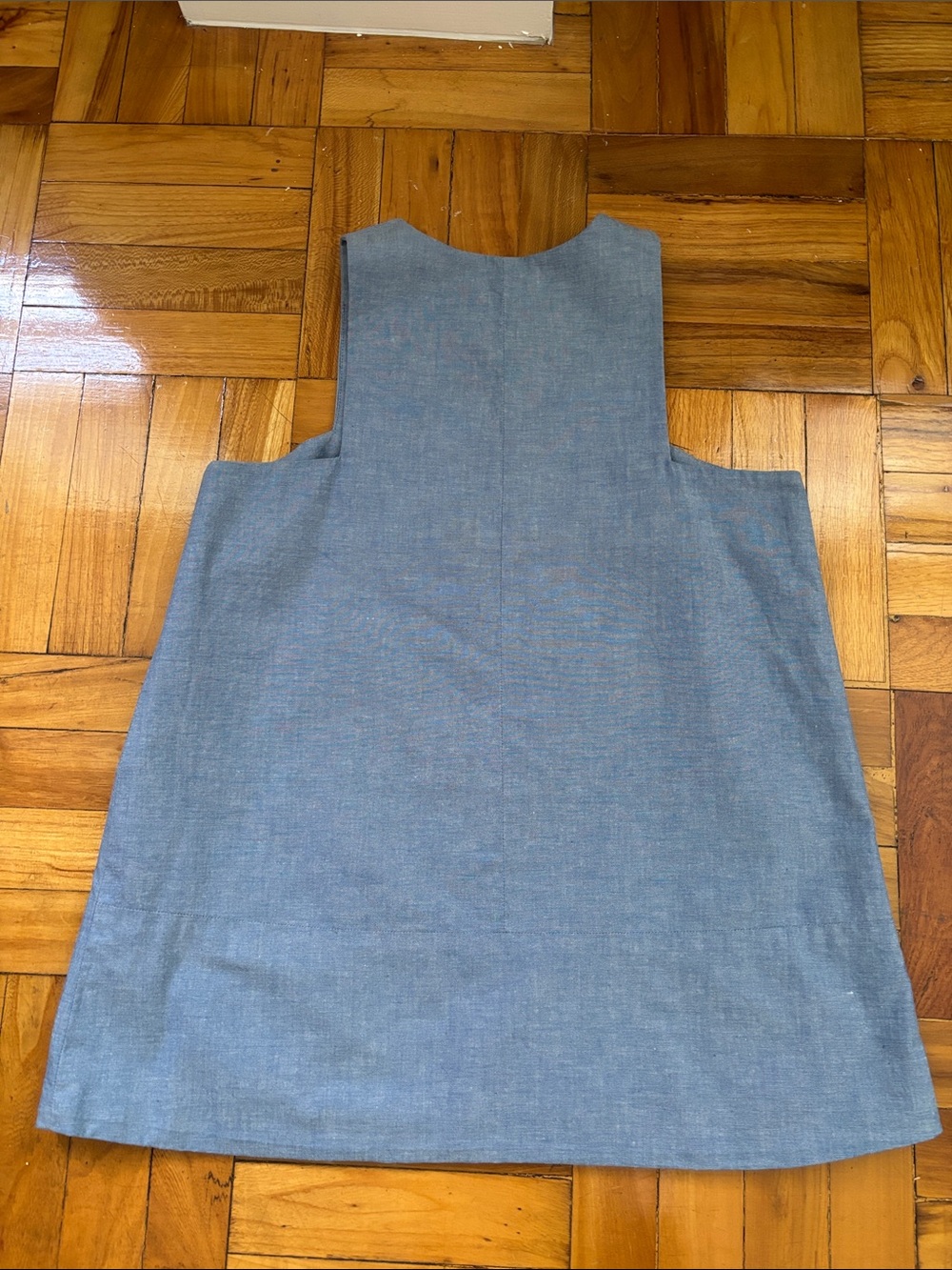 Emerson Fry Mod Top Sleeveless Chambray Tunic in Light Blue - Picture 4 of 6